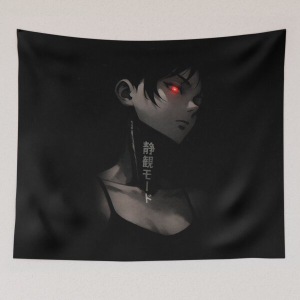 Item preview, Cyberpunk Anime Girl Red Eye Quiet Mode Aesthetic designed and sold by Hirvipelto.