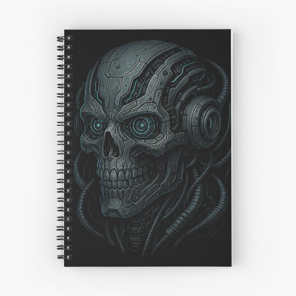 Item preview, Cyber Skull Tech Art – Futuristic Cyborg Skull Illustration with Wires & Circuits designed and sold by HAFIZ-DP.