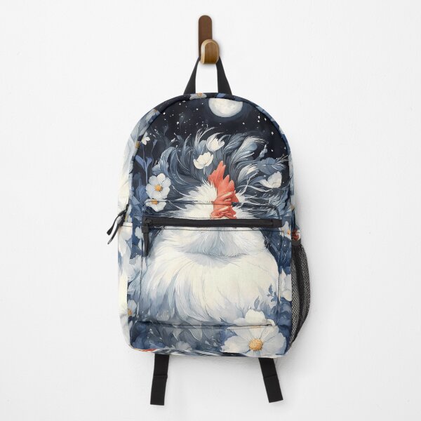 Item preview, Animal Starry Moonlit Chicken Surrounded Dreamy Cosmos Blooms designed and sold by lassedgkotsij.