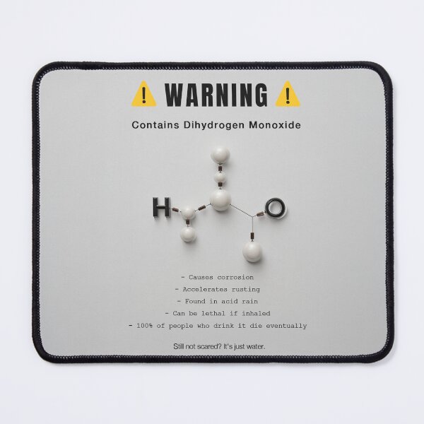 Item preview, Dihydrogen Monoxide Warning Label | Science Joke Parody Design designed and sold by chi3-jp.