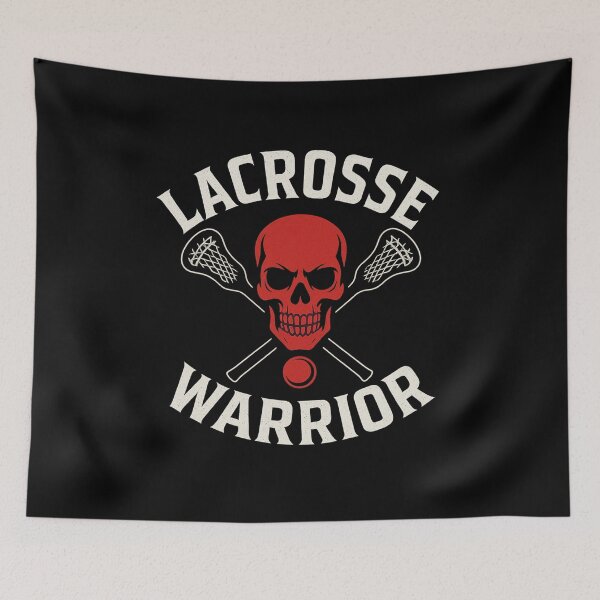 Item preview, Lacrosse Warrior – Skull and Crossed Sticks Vintage Combat Design designed and sold by OTSC.