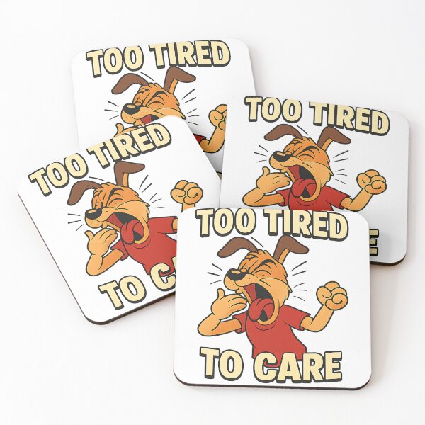 Item preview, Too Tired to Care – Yawning Cartoon Dog Design designed and sold by Evolved Ape.