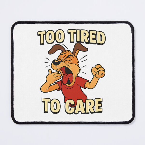 Item preview, Too Tired to Care – Yawning Cartoon Dog Design designed and sold by Evolved Ape.