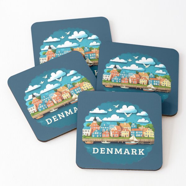Item preview, Denmark – Coastal Village and Countryside designed and sold by Myra365Art.