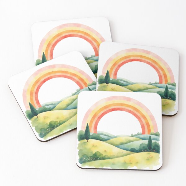 Item preview, Watercolor rainbow illustration designed and sold by a2zbuyshop.