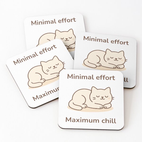 Item preview, Minimal Effort Cat – Funny Chill Quote Design for Cat Lovers designed and sold by Purrfect Blend .
