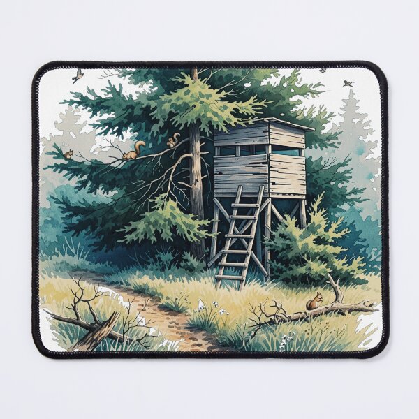 Item preview, Rustic Morning Serenity: Vintage Watercolor Deer Stand designed and sold by CampfireSupplyCo.