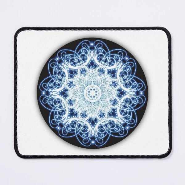 Item preview, Electric Blue Mandala Set on black designed and sold by interval:43.