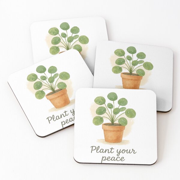 Item preview, Watercolor Pilea – Plant Your Peace designed and sold by Asbiell.
