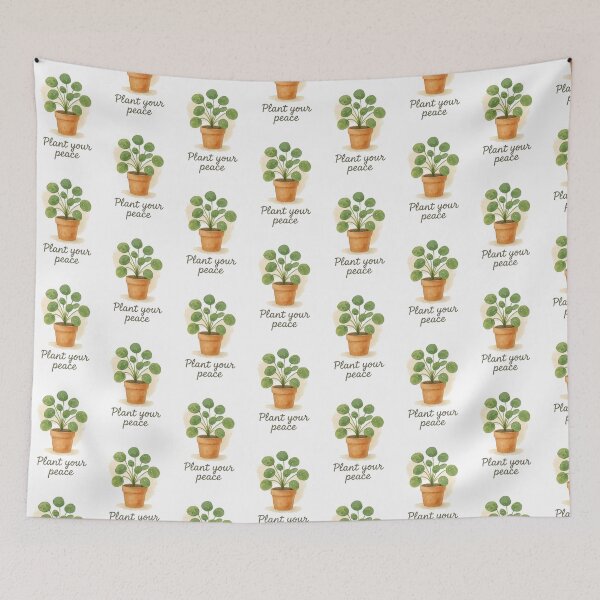 Item preview, Watercolor Pilea – Plant Your Peace designed and sold by Asbiell.