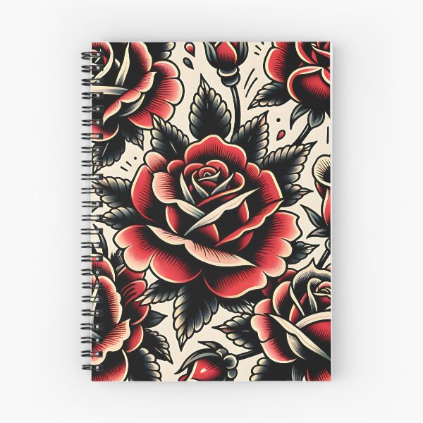 Item preview, Traditional Tattoo Red and Black Rose designed and sold by TnTzDesigns.