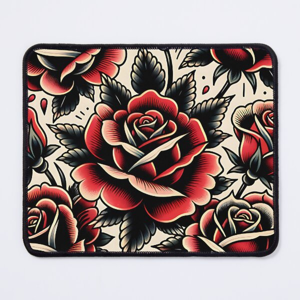 Item preview, Traditional Tattoo Red and Black Rose designed and sold by TnTzDesigns.