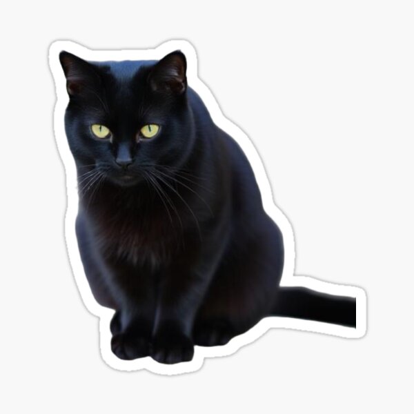 Vista previa del artículo con la obra «Gato negro», diseñado y vendido por AllAroundArtist.