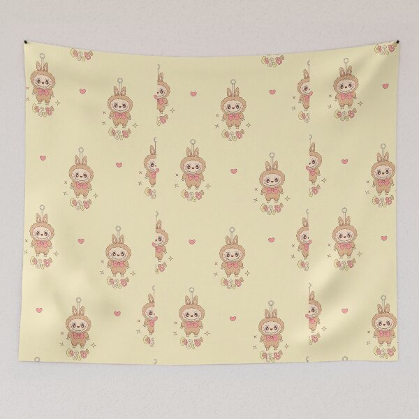 Item preview, Labubu Pattern - THE MONSTERS Tasty Macarons Vinyl Face - Popmart designed and sold by graphic-genie.