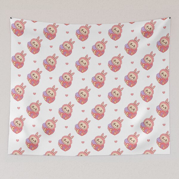 Item preview, Labubu Pattern - THE MONSTERS Tasty Macarons Vinyl Face - Popmart designed and sold by graphic-genie.