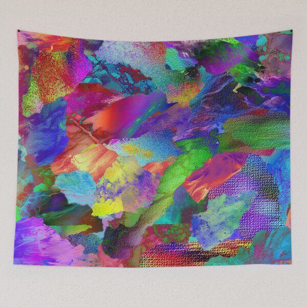 Item preview, colorful collage of curious textures 2 designed and sold by chambergambit.