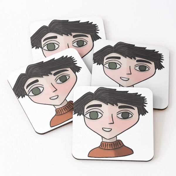 Item preview, Pale Boy with Dark Hair and Orange Sweater designed and sold by SashaSaidSo.