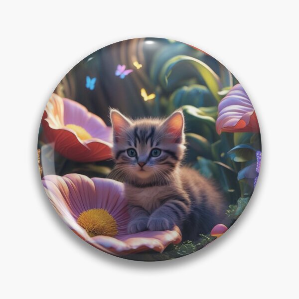 Item preview, A lovely cat among flowers designed and sold by みきゃん.