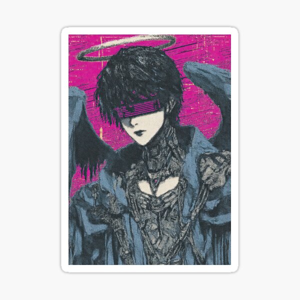 Item preview, The Broken Android: A Cyberpunk Manga Portrait designed and sold by Peter's Big Shop.