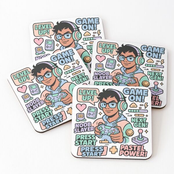 Item preview, Pastel Gamer Boy – Pop Art Gaming Aesthetic | Level Up Design designed and sold by Sweetday2025.