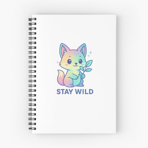 Item preview, Kawaii Holographic Fox – Stay Wild Sticker Design designed and sold by Sebhel.