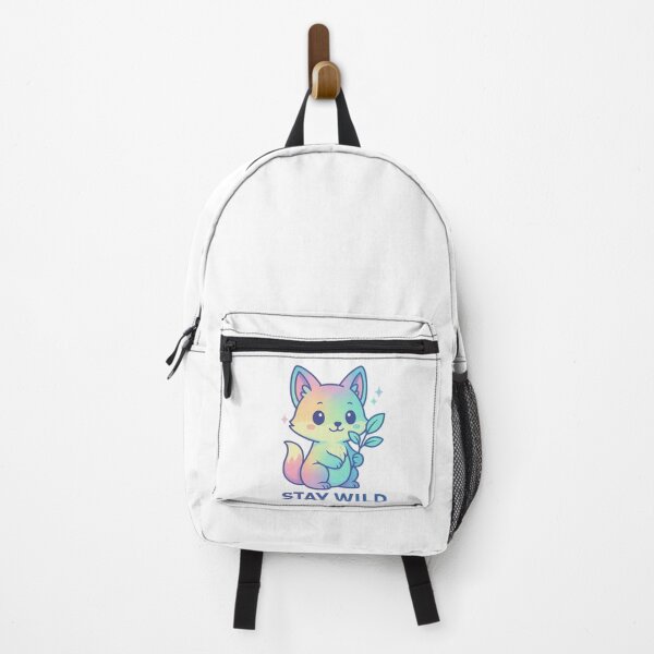 Item preview, Kawaii Holographic Fox – Stay Wild Sticker Design designed and sold by Sebhel.