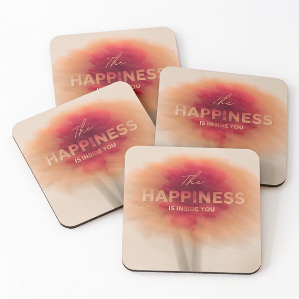Item preview, Happiness Is Inside You – Orange Floral Coffee Art designed and sold by SmolSummer.Homie.