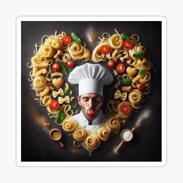 Item preview, Chef’s Kiss – Pasta Love in Every Twirl designed and sold by ashokreddy343.