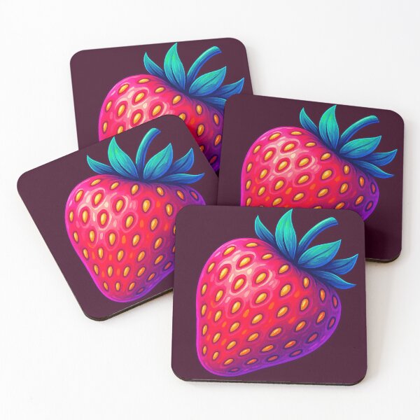 Artikelvorschau, Neon-Erdbeere – Leuchtende Pop-Art-Frucht mit leuchtenden Samen entworfen und verkauft von Inspired by CarMa.