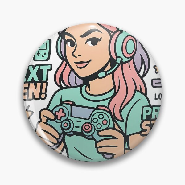 Artikelvorschau, Pastell Gamer Girl – Pop Art Gaming Queen | Level Up Vibes entworfen und verkauft von Sweetday2025.