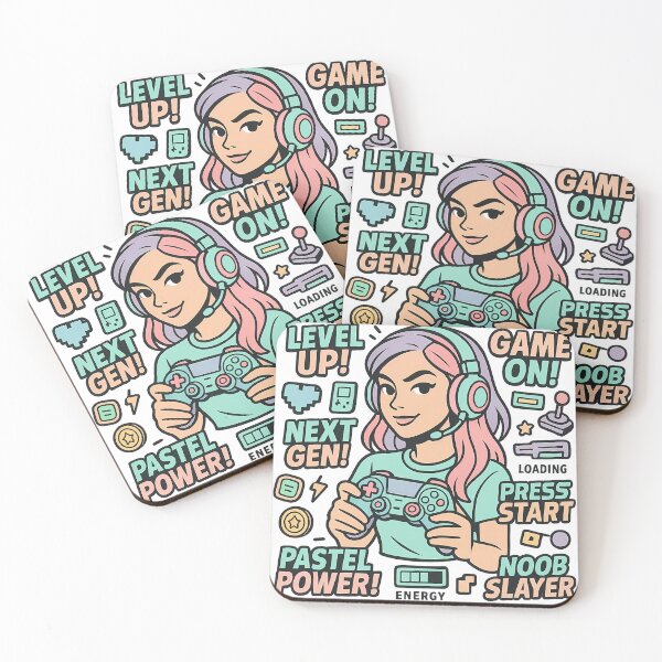 Item preview, Pastel Gamer Girl – Pop Art Gaming Queen | Level Up Vibes designed and sold by Sweetday2025.