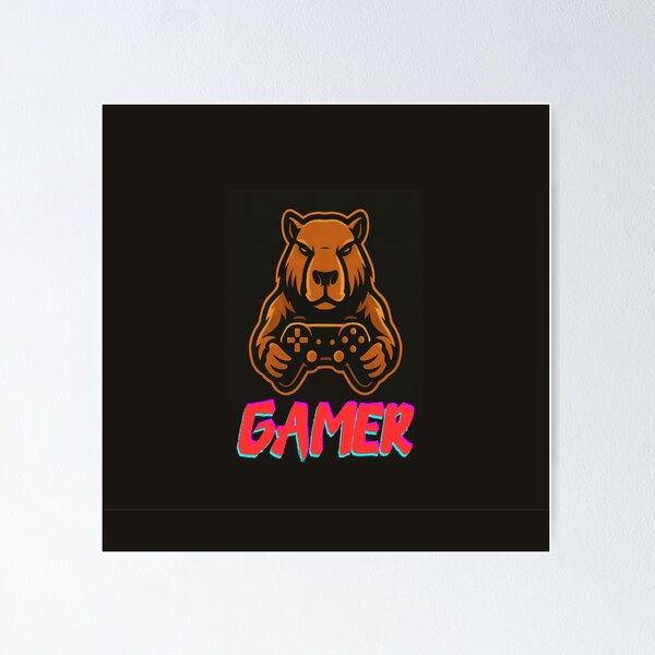 Item preview, vector illustration of a capybara gamer designed and sold by Ang.V.