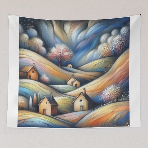 Item preview, Dreamy Village designed and sold by Beyondnote-Art.