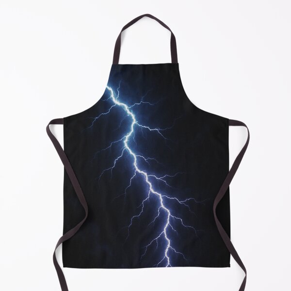 Item preview, Electric Lightning Bolt Art – Intense Blue Lightning Strike on Dark Sky designed and sold by HAFIZ-DP.