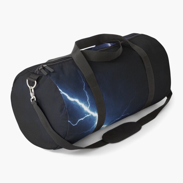 Item preview, Electric Lightning Bolt Art – Intense Blue Lightning Strike on Dark Sky designed and sold by HAFIZ-DP.