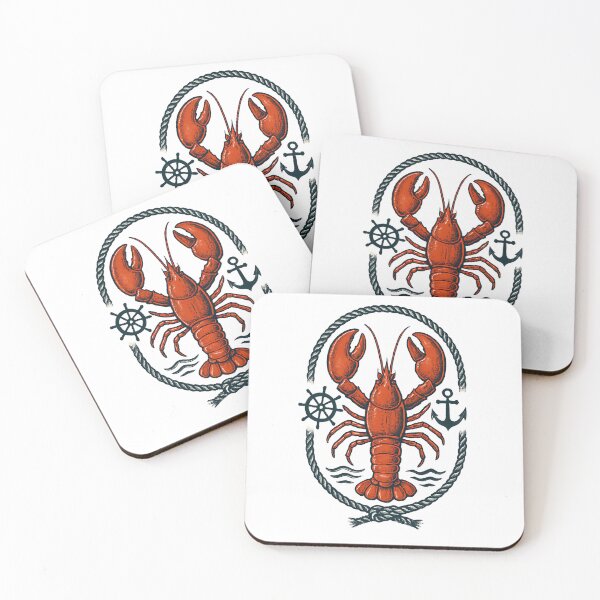 Item preview, Nautical Lobster Rope Design – Vintage Coastal Seafood Aesthetic designed and sold by justyna-s28.