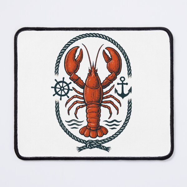 Item preview, Nautical Lobster Rope Design – Vintage Coastal Seafood Aesthetic designed and sold by justyna-s28.