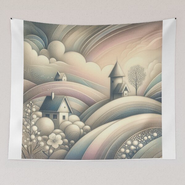 Item preview, Dreamy Village designed and sold by Beyondnote-Art.