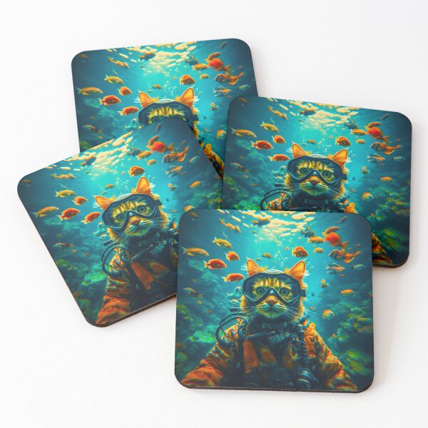 Item preview, SCUBA CAT designed and sold by PSYCHOKITTY MERCH.