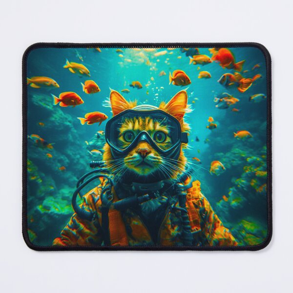 Item preview, SCUBA CAT designed and sold by PSYCHOKITTY MERCH.