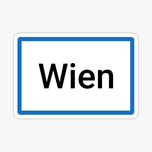 Item preview, Wien Place Name Sign designed and sold by lukassfr.