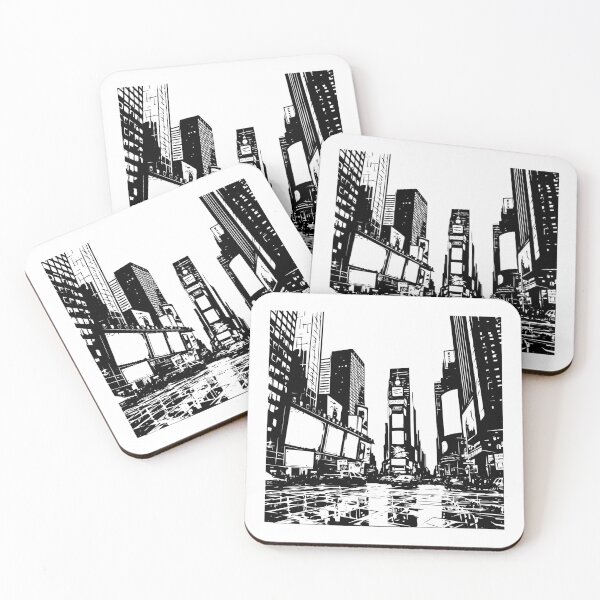 Item preview, New York City Times Square Broadway Districts Manhattan designed and sold by inkoutninja.