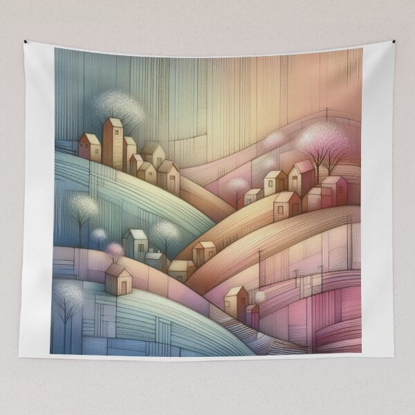 Item preview, Dreamy Village designed and sold by Beyondnote-Art.