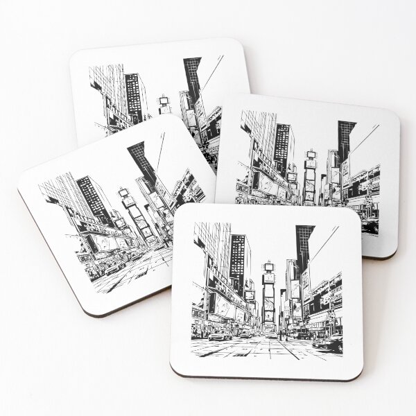 Item preview, New York City Times Square Broadway Districts Manhattan designed and sold by inkoutninja.