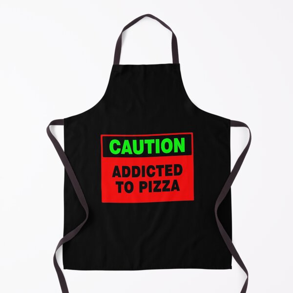 Item preview, Caution Addicted To Pizza, Red, Black, Green, Quotes, Caution Sign designed and sold by AASparksDesigns.