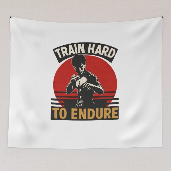Item preview, Train Hard to Endure – Vintage Martial Arts Fighter T-Shirt designed and sold by InkArtHobby.