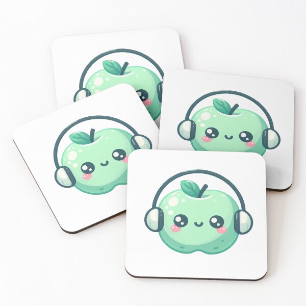 Item preview, Apple With Headphones Listening to Music designed and sold by ввмел2020.