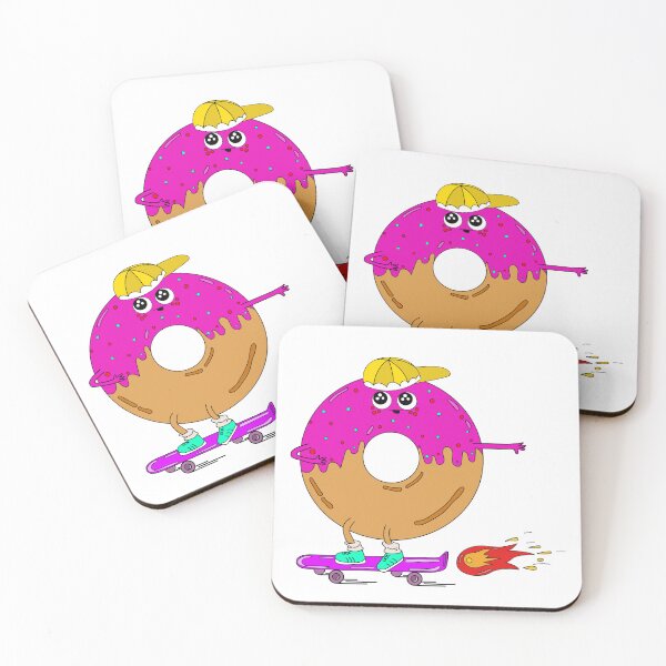 Item preview, donut funny character kawaii designed and sold by VioletaStrunova.