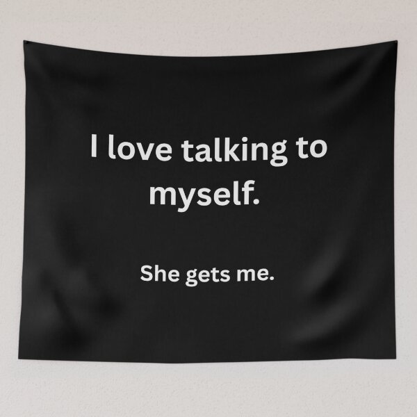 Item preview, Talking to Myself Funny Quote Design designed and sold by PeacePassionCoffee.