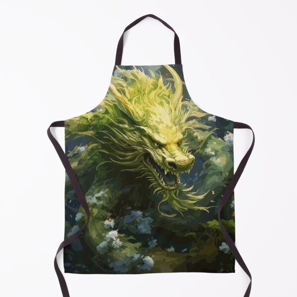 Item preview, Nature's Guardian - Japanese Green Dragon in Mystical Forest | Fantasy Creature Art designed and sold by Daagath.